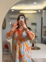 جلابی اماراتی نگینی - تصویر 2