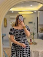 پیراهن لینن کش ماسوره