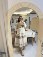 پیراهن هندی حاشیه گیپوری - تصویر 2